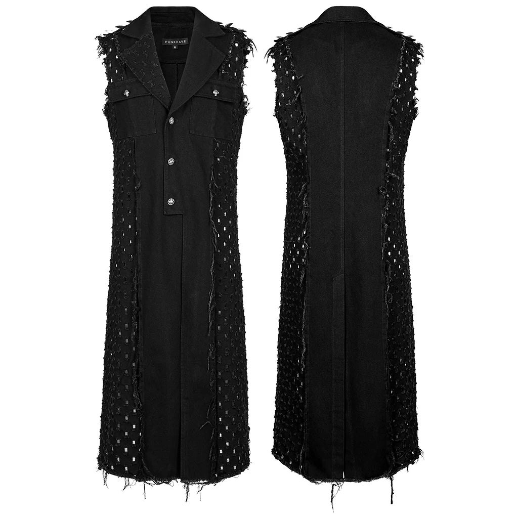Men's Medium Length Sleeveless Vest
