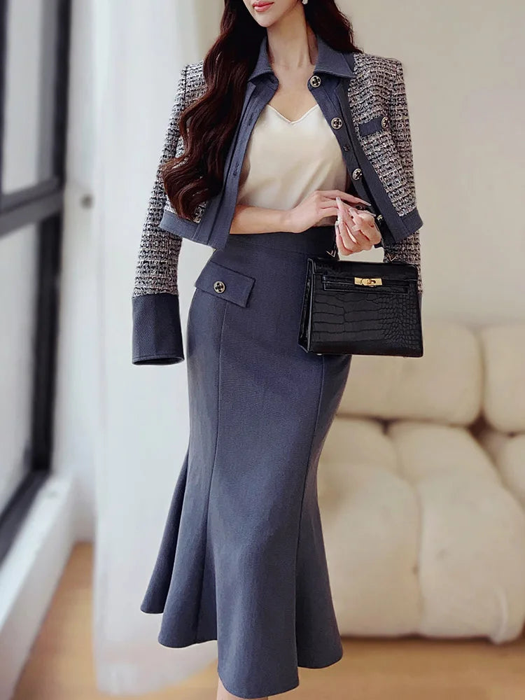 PK Tweed Two Piece Set
