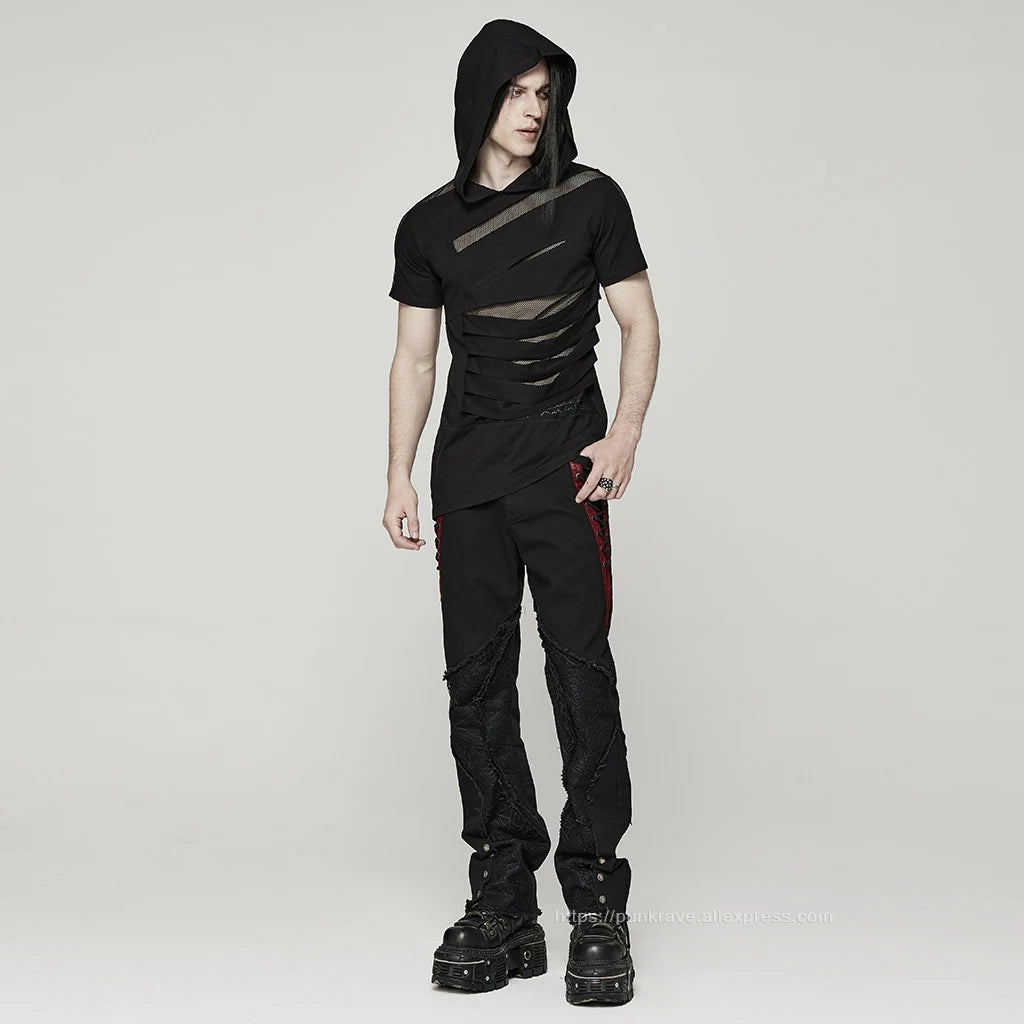 Men's RebelliousHooded Loose T-shirt