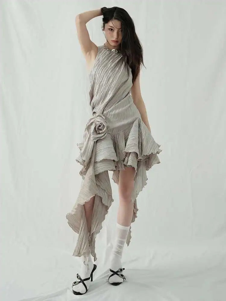 Quinni Gray Mini Dress