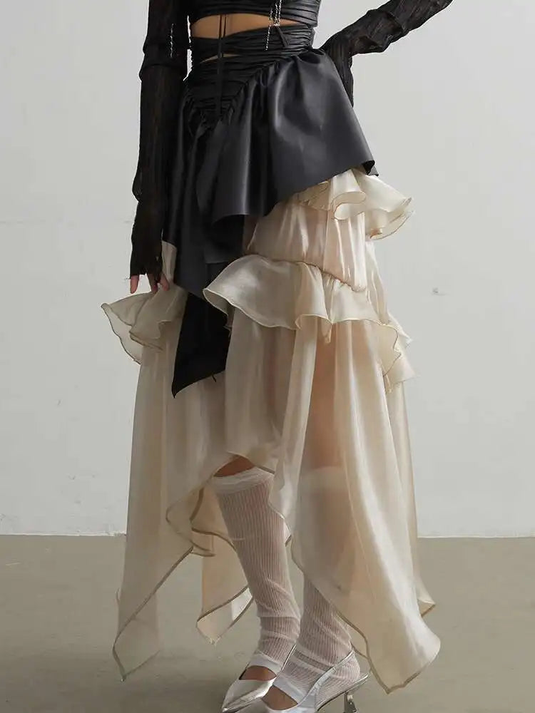 Champagne Glossy Skirt