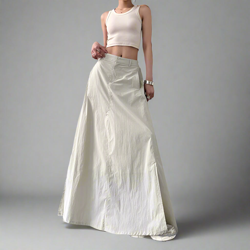 Blue Moon Fashion Temperament Retro Slit Women Cargo Skirts