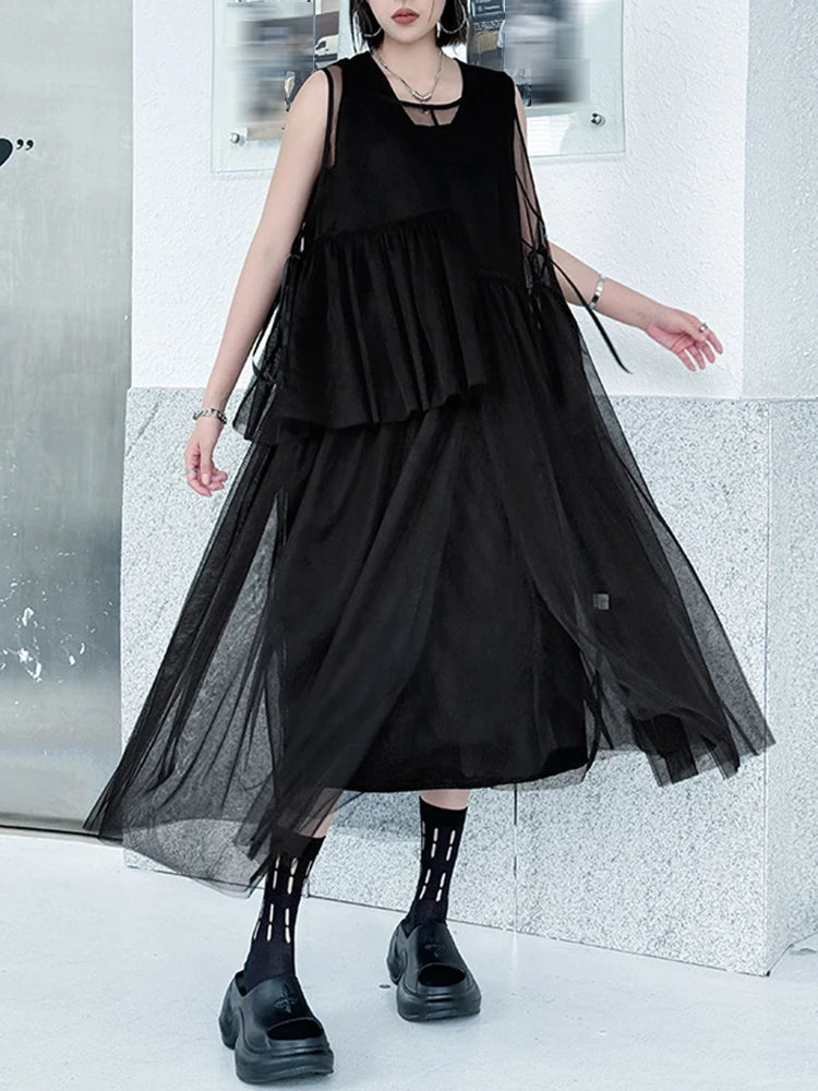 Mesh HP Long Dress