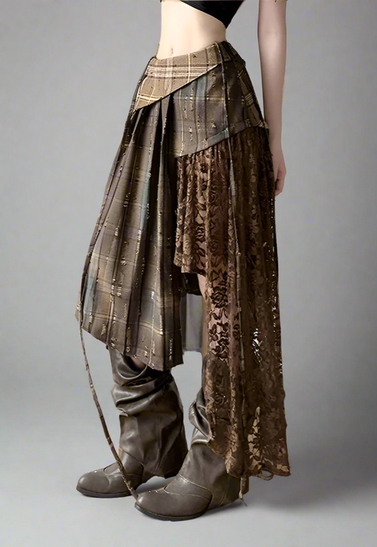 Blue Moon Fashion Irregular Stacked Street Fashion Skirt