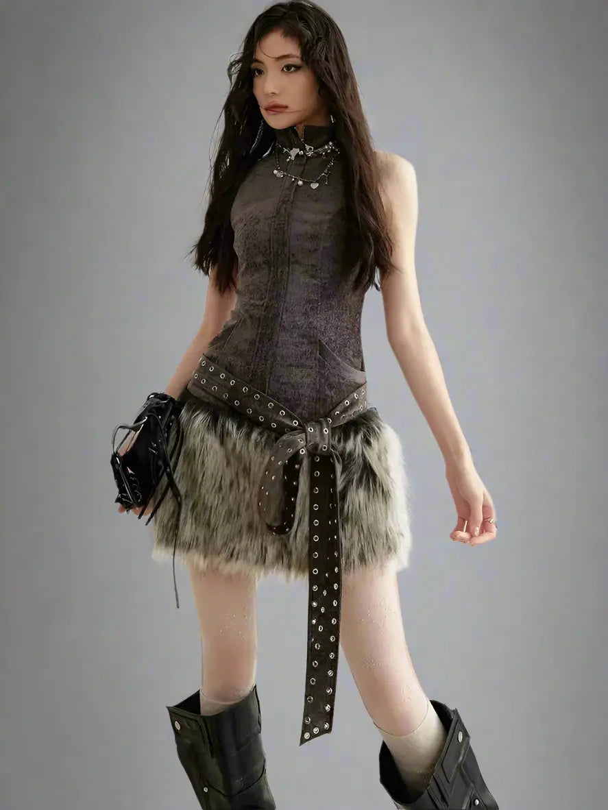 Coruna Mini Dress Blue Moon Fashion House