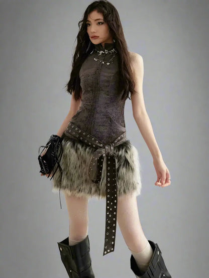 Coruna Mini Dress Blue Moon Fashion House