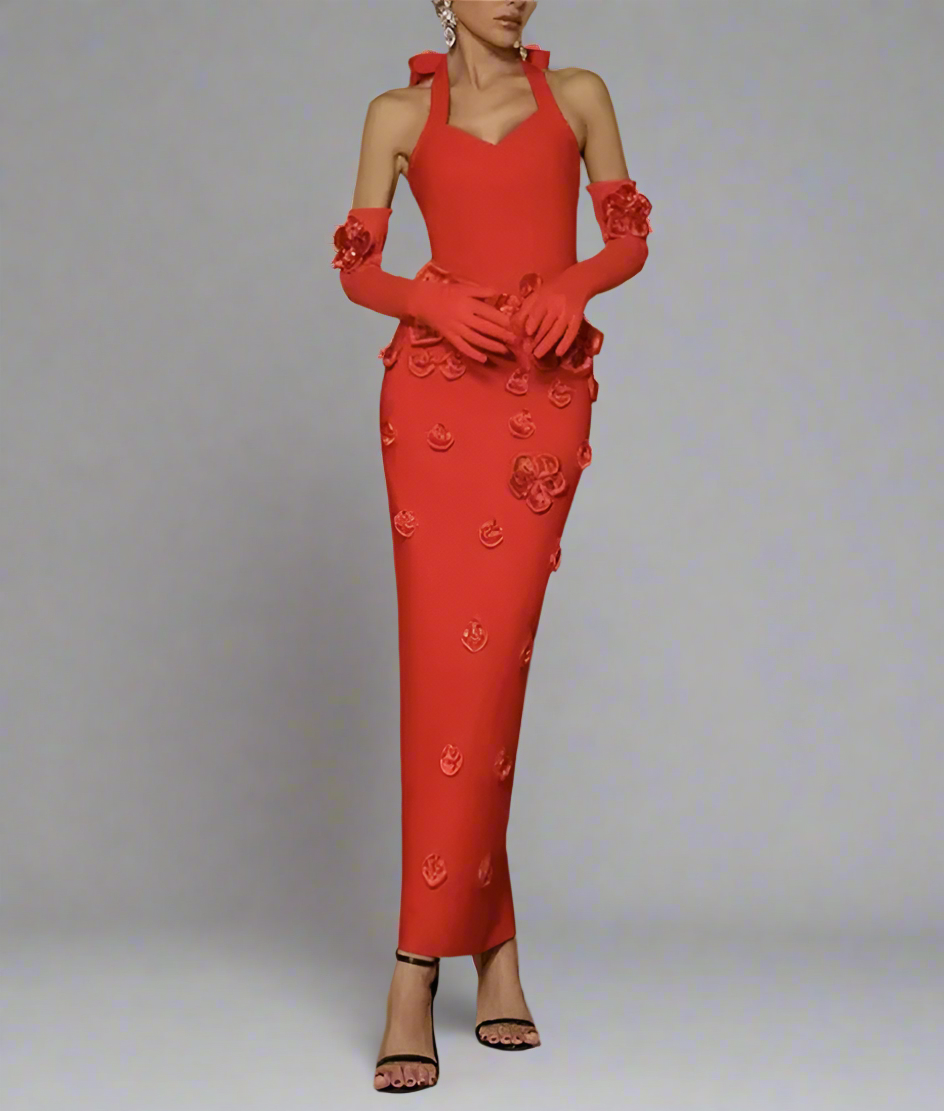 3D Flower Sandra Dress