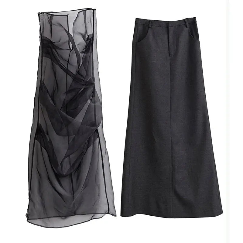 Asta Doble Skirt Blue Moon Fashion House