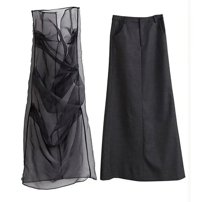 Asta Doble Skirt Blue Moon Fashion House