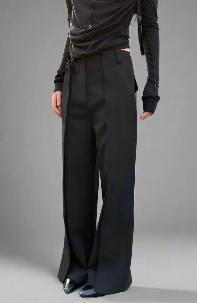 Double Zipper Patchwork Pants
