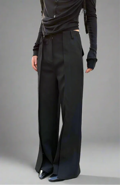 Double Zipper Patchwork Pants