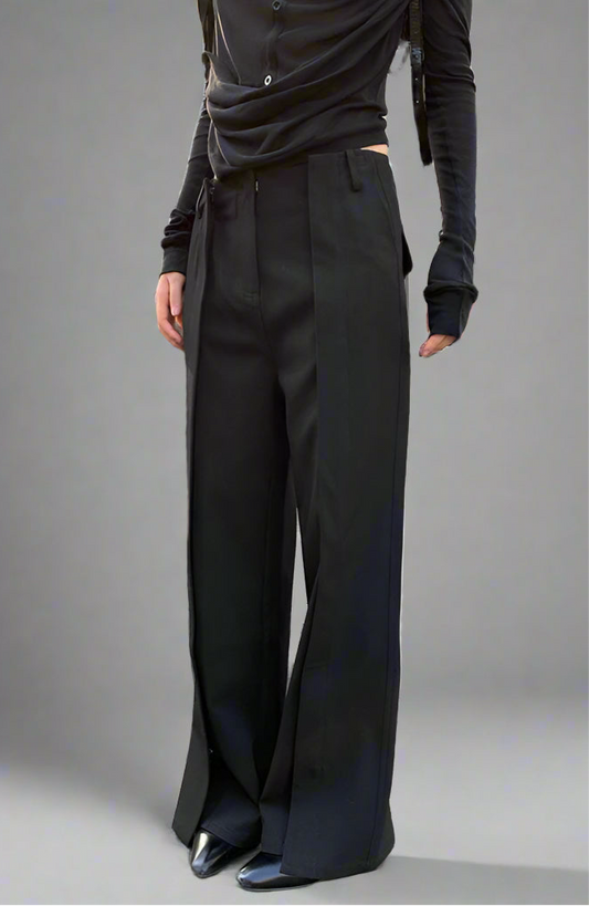 Double Zipper Patchwork Pants