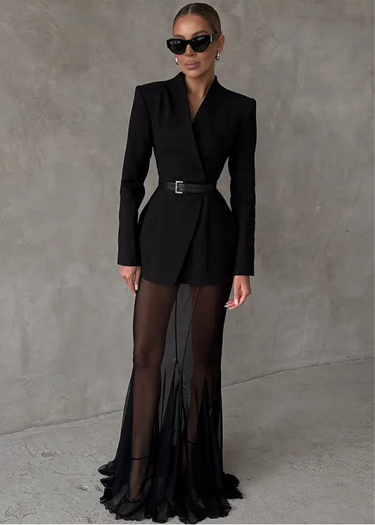 Linda Blazer Skirt Set
