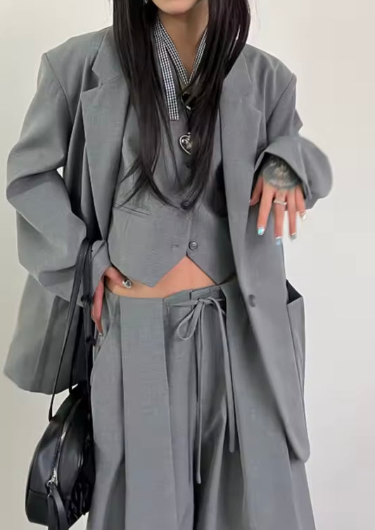 Blue Moon Fashion Gray  Suit 3 Piece Set Women