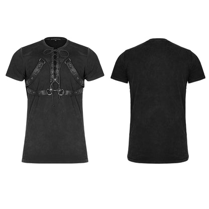 Steampunk Black Soilder Man  Cotton T-shirt