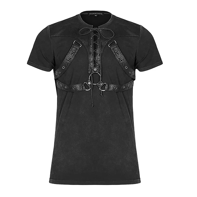 Steampunk Black Soilder Man  Cotton T-shirt