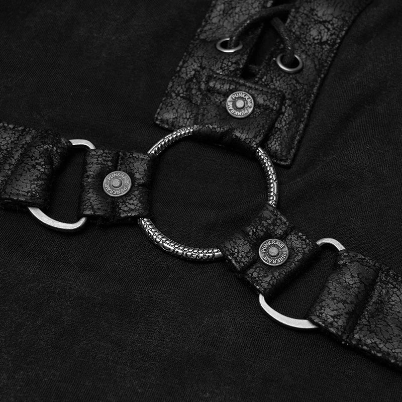 Steampunk Black Soilder Man  Cotton T-shirt