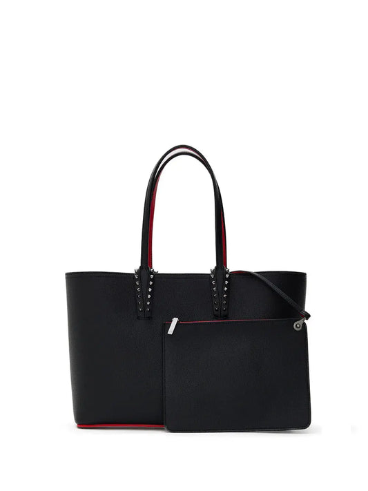 CHRISTIAN LOUBOUTIN WOMAN CABATA CABATA SKIUM TOTE IN BLACK LEATHER Blue Moon Fashion House