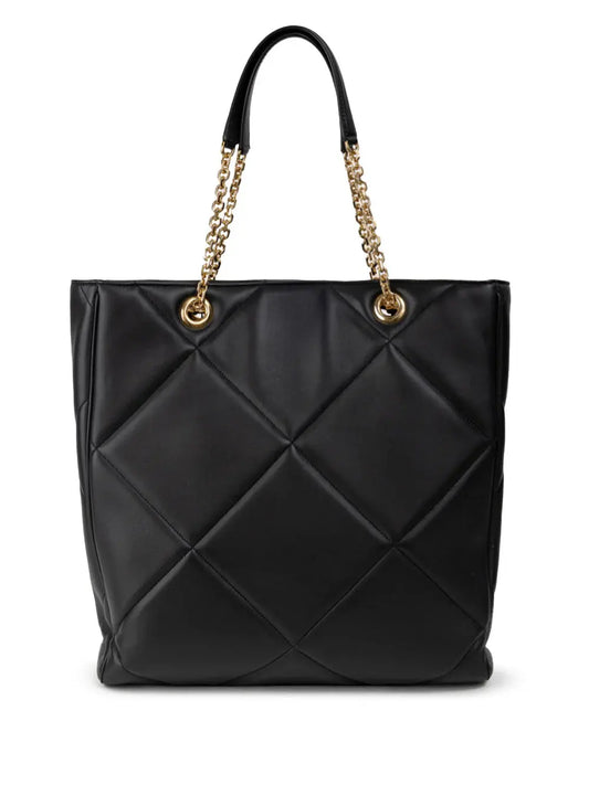 DOLCE & GABBANA TOTE BAG IN BLACK LEATHER MATALSSÉ Blue Moon Fashion House
