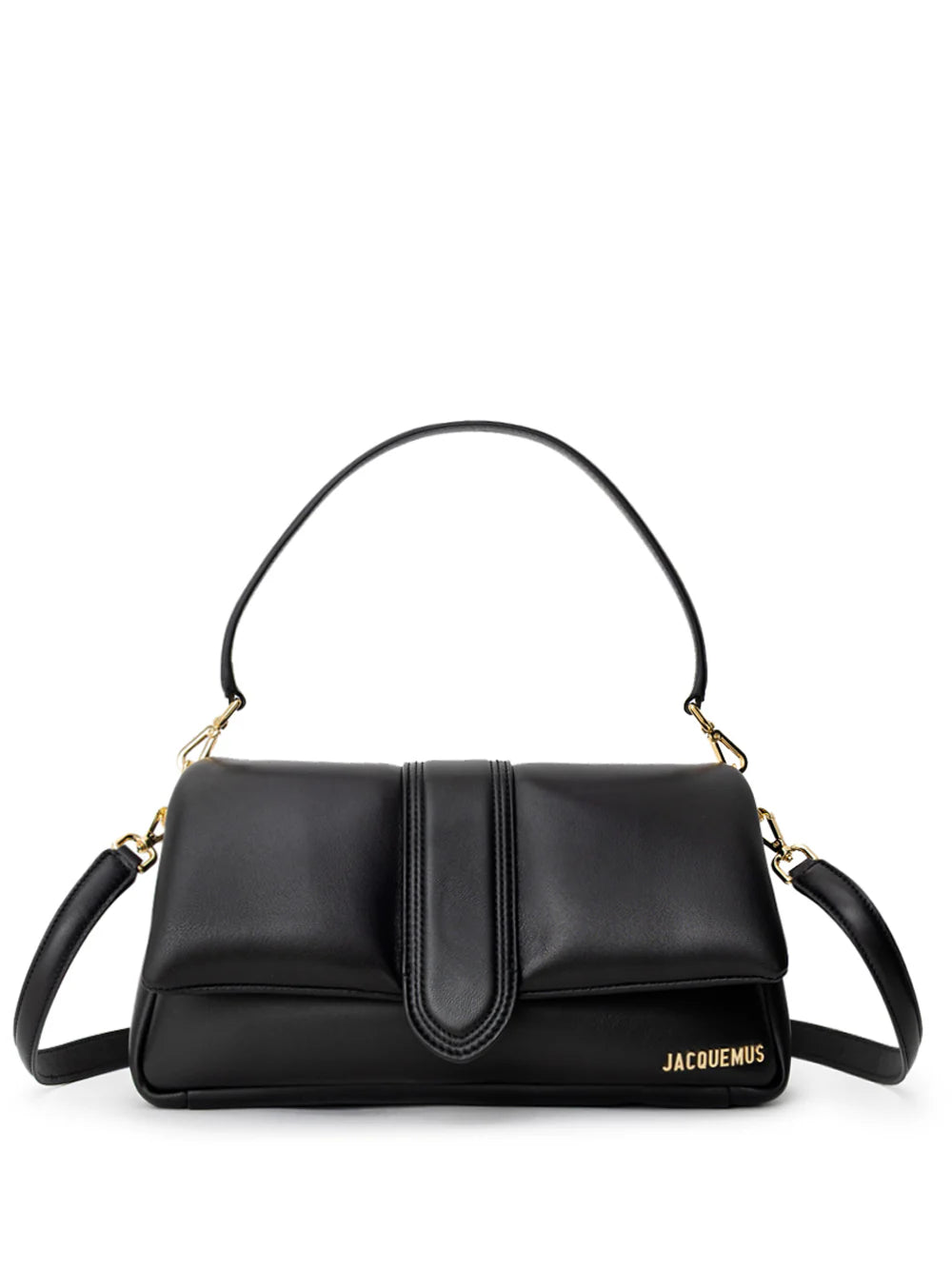 JACQUEMUS BAMBIMOU BAG IN BLACK LEATHER