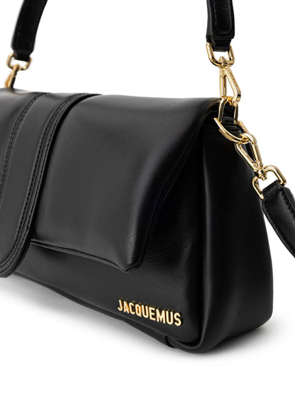 JACQUEMUS BAMBIMOU BAG IN BLACK LEATHER