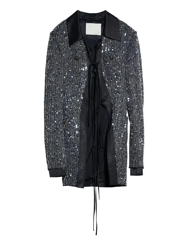 Leena Sequins Two Piece Suit Blue Moon Fashion House