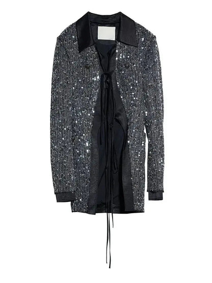 Leena Sequins Two Piece Suit Blue Moon Fashion House