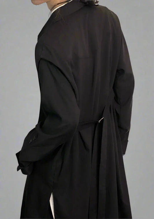 Blue Moon Fashion  Long Black Coats for Men Luxury Designer Blue Moon Fashion House