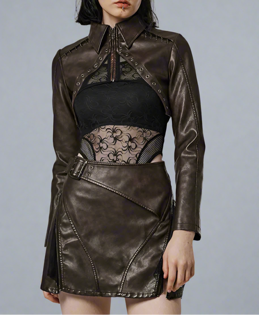 Women's  Leather Short Jacket