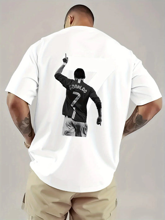 Men's CR7 Cristiano Ronaldo Soccer Graphic Print T-Shirt