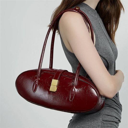 Baguette Genuine Leather Shoulder Bags