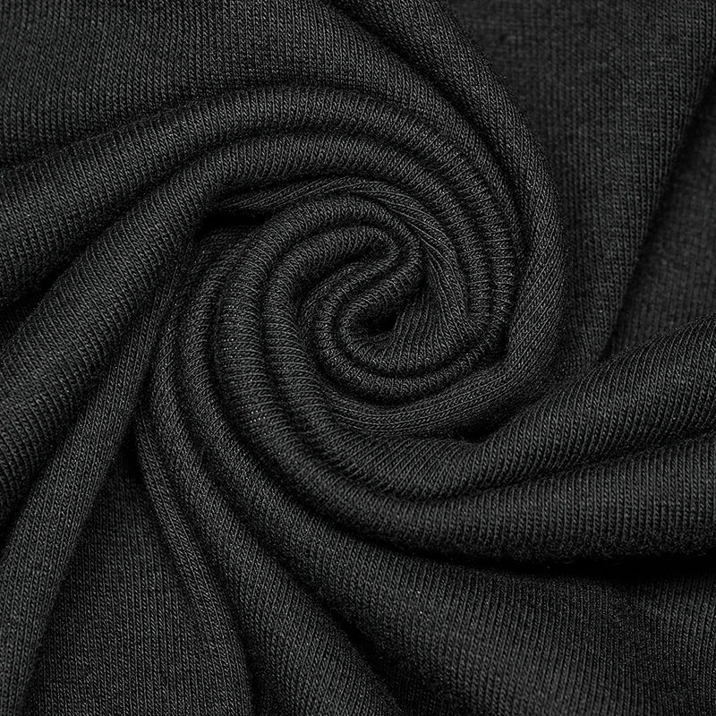 Men's  Distinctive Cracked Leather Knit T-shirt