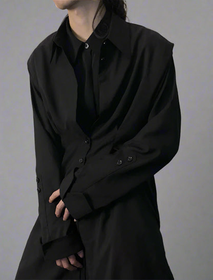 Blue Moon Fashion  Long Black Coats for Men Luxury Designer