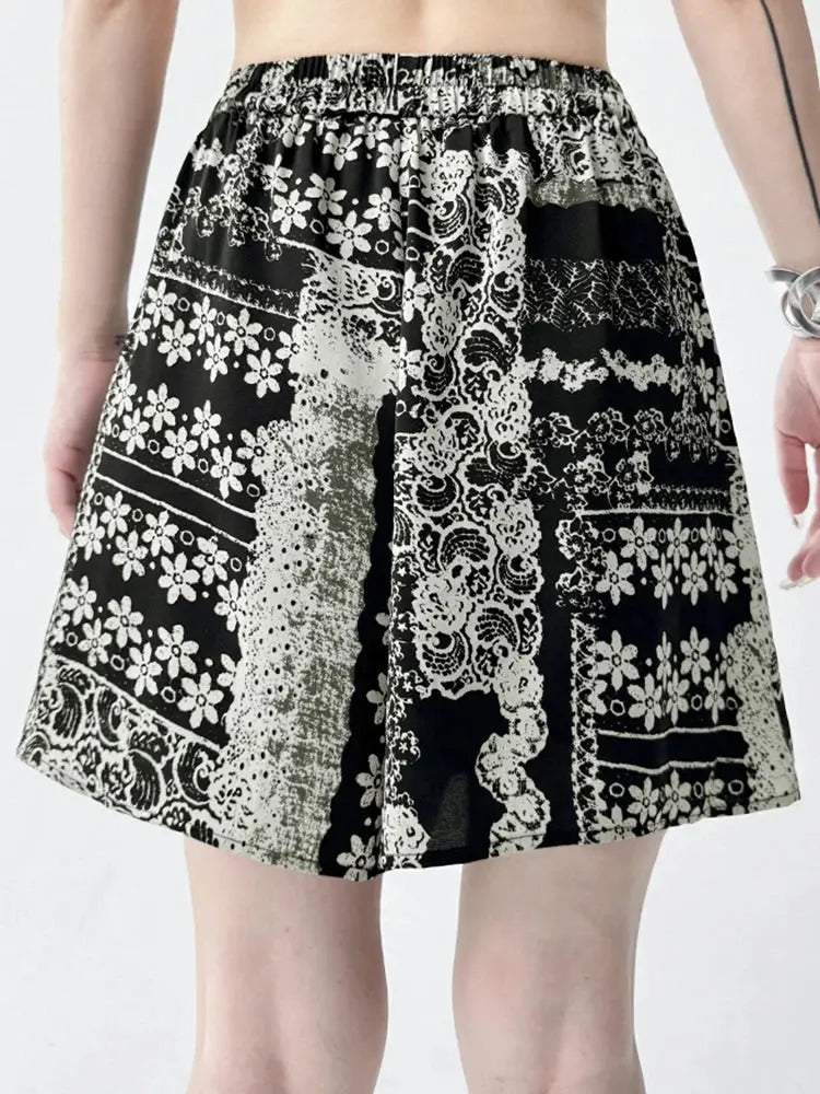 Black Organza T-shirt Print Shorts Two Piece Suit Blue Moon Fashion House