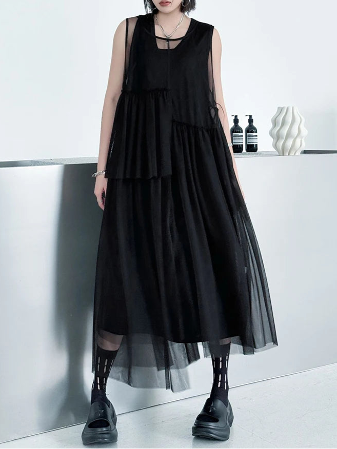Mesh HP Long Dress
