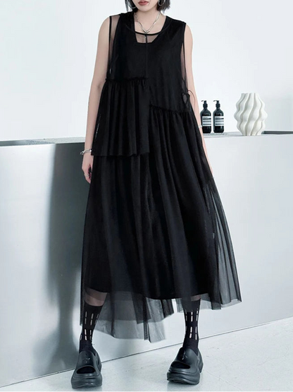 Mesh HP Long Dress
