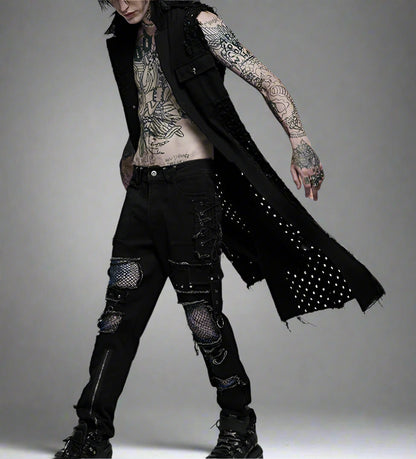 Men's Medium Length Sleeveless Vest
