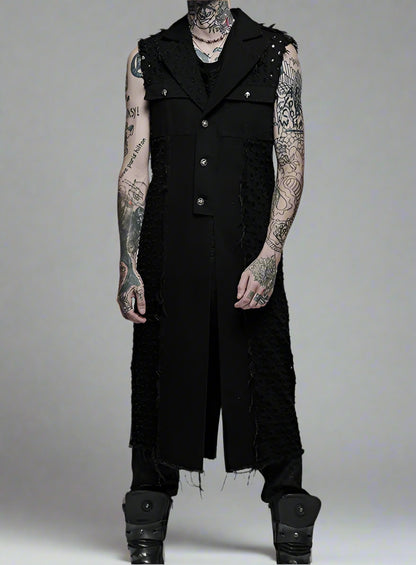 Men's Medium Length Sleeveless Vest
