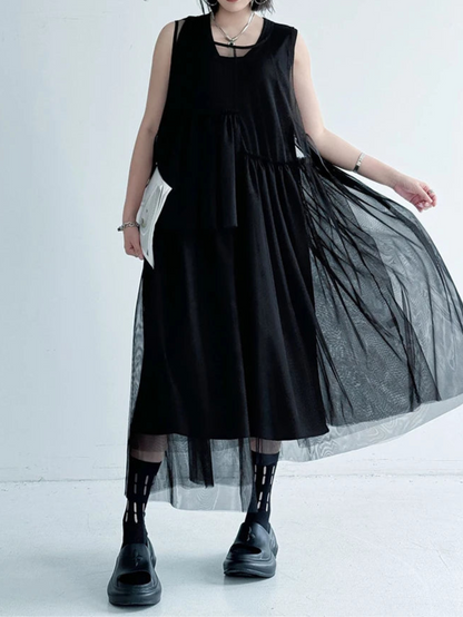 Mesh HP Long Dress