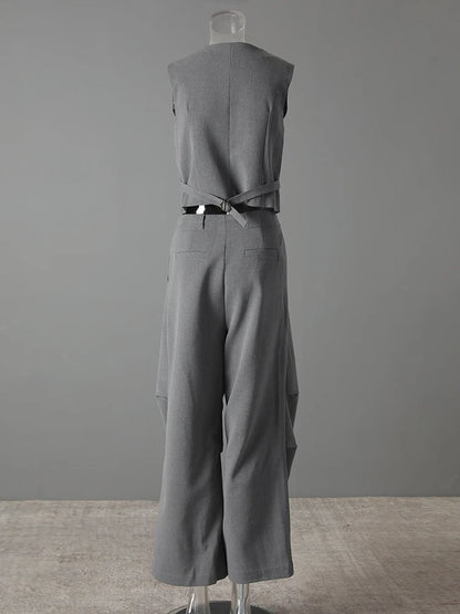 Blue Moon Fashion Gray  Suit 3 Piece Set Women