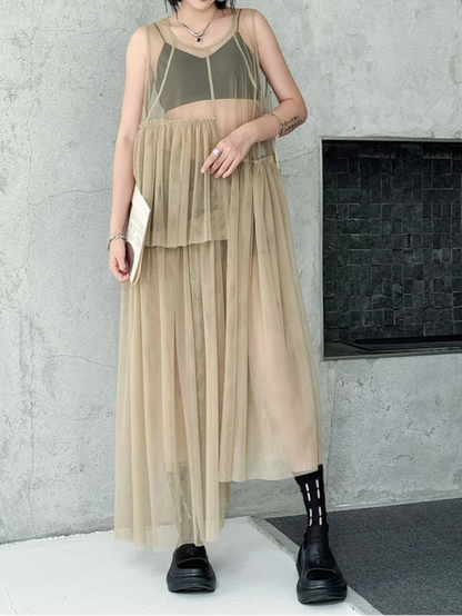 Mesh HP Long Dress