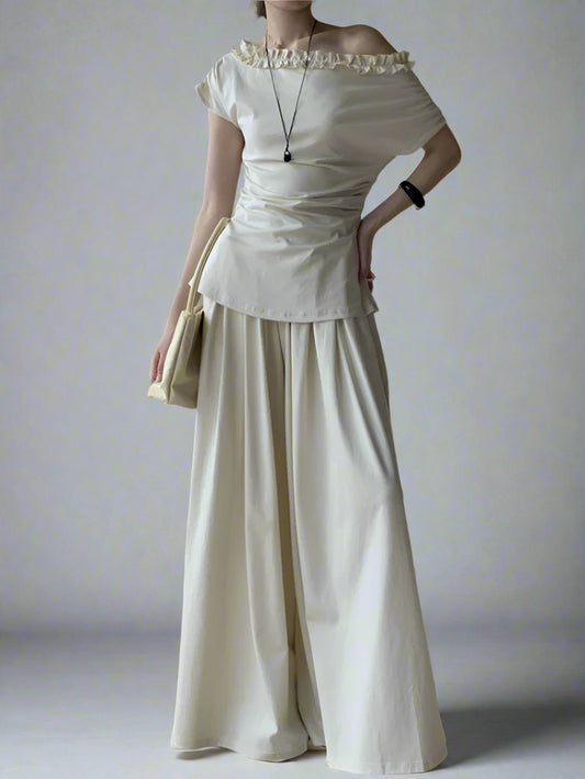 Two Pieces  Sana Beige Set
