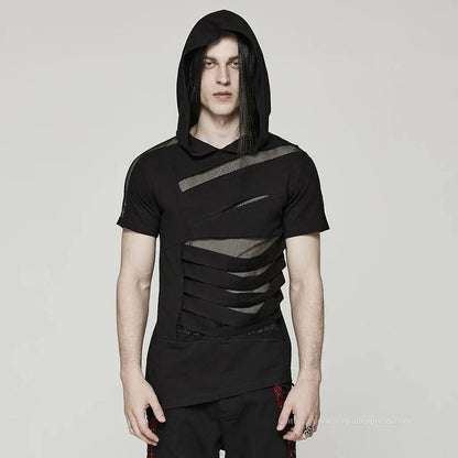 Men's RebelliousHooded Loose T-shirt