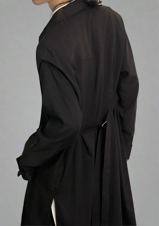 Blue Moon Fashion  Long Black Coats for Men Luxury Designer