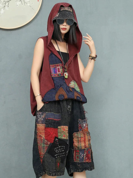 Fashion Denim  HLM  Two-piece Set