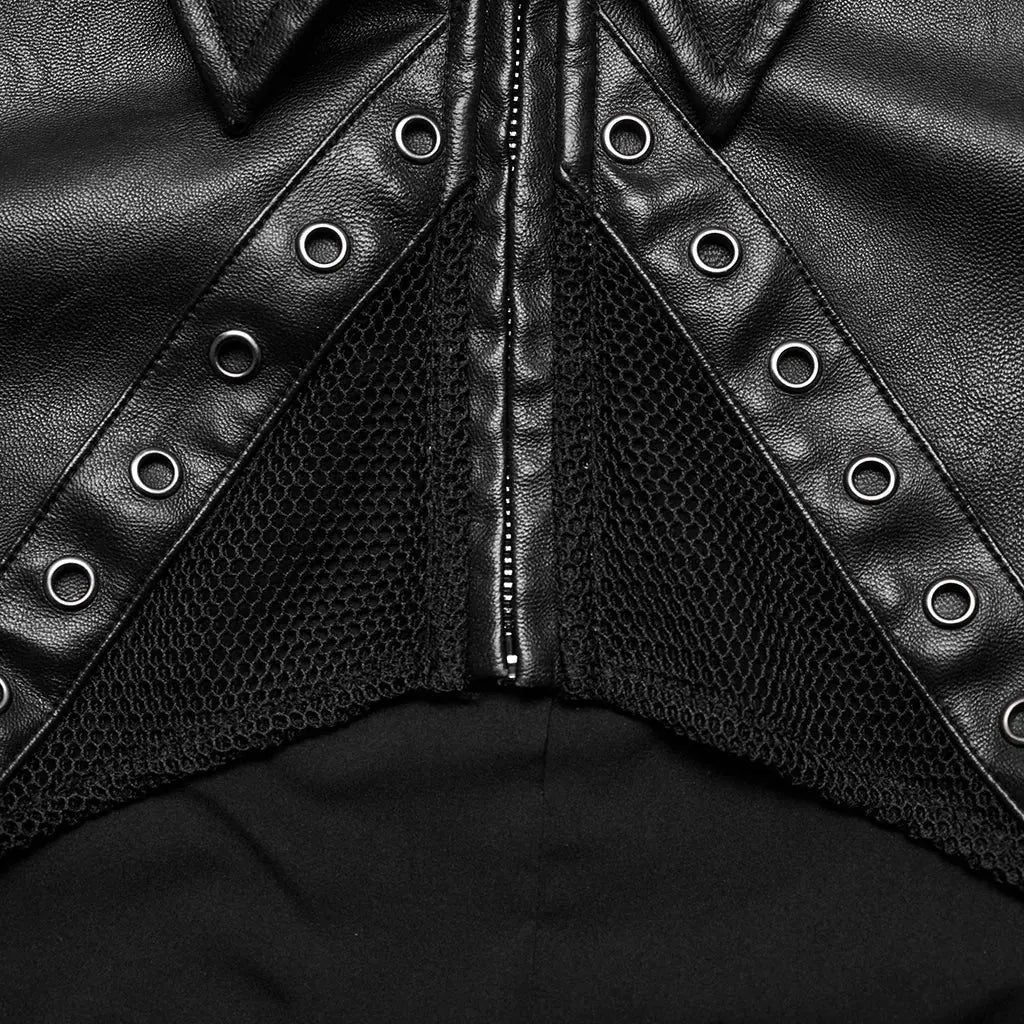 Women's  Leather Short Jacket Blue Moon Fashion House