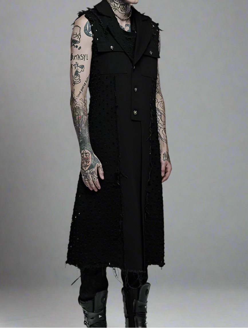Men's Medium Length Sleeveless Vest