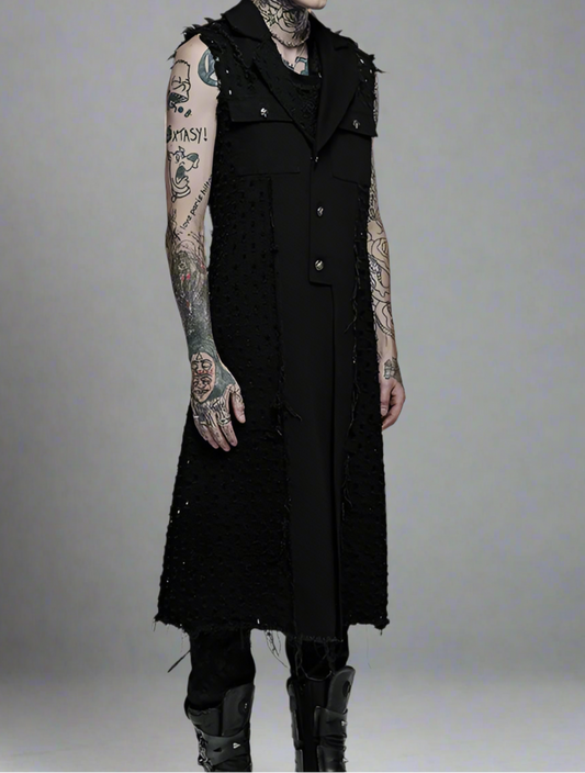 Men's Medium Length Sleeveless Vest