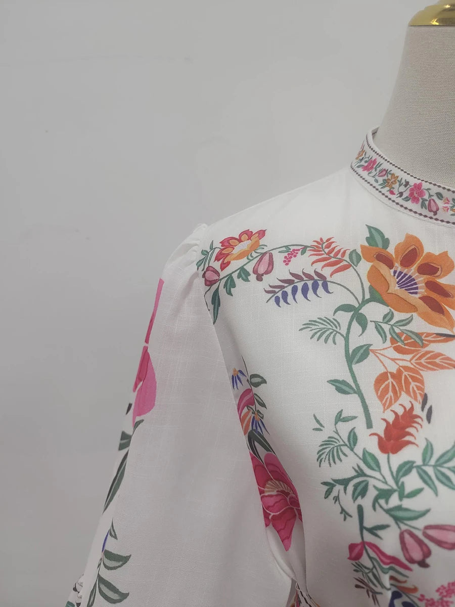 Blue Moon Fashion Ukrainian  Print  Mini Dresses
