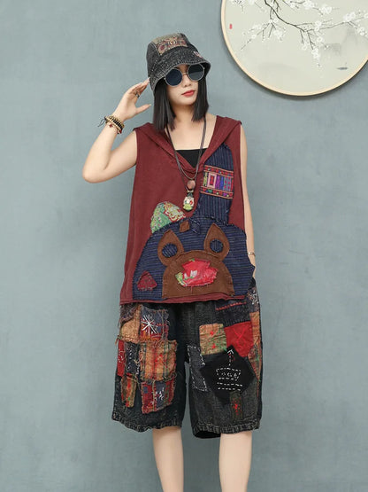 Fashion Denim  HLM  Two-piece Set
